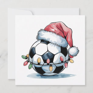 Cartões de Saudação de Santa Hat, Futebol de Natal