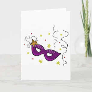 Cartões de saudação do Carnaval de Máscara Mardi G