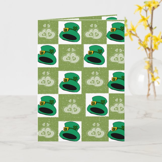 Cartões de Saudação do Dia de São Patrício Que Cor (Flor Amarela)