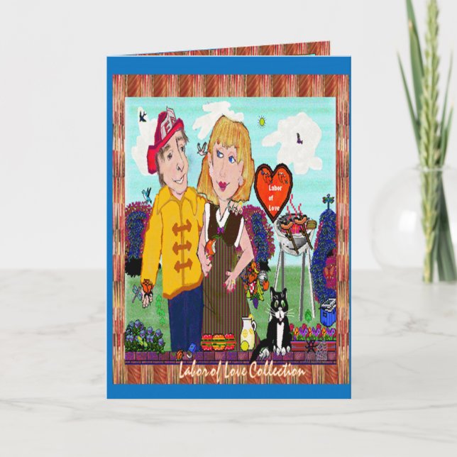 Cartões de Saudação do Trabalho do Amor (Frente)