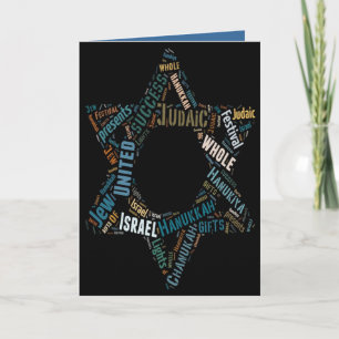 Cartões de saudação Hanukah - Estrelas judaicas