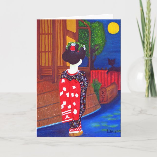 Cartões de saudação para Geisha (Frente)