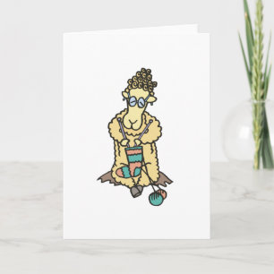 Cartões de saudação para tricô de ovelha