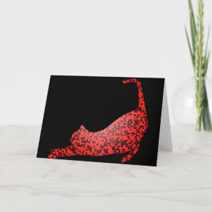 Cartões de saudação personalizada para gatos do Re