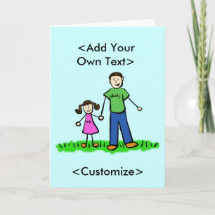 Cartões de saudação personalizados para pai
