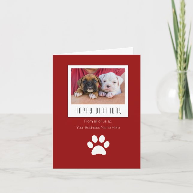 Cartões de saudação personalizados - Pet Business (Frente)