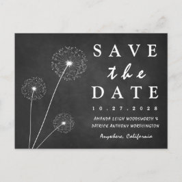 Cartões de Save The Date de Campo com Giz Dandelio
