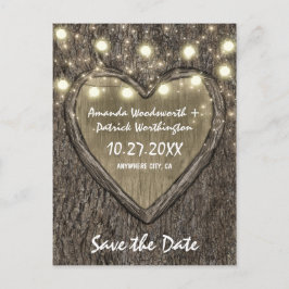 Cartões de Save The Date de Carvalho Rústico Count