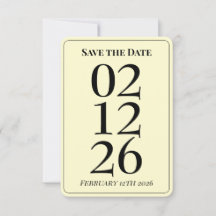 Cartões de Save the Date de casamento amarelo mant