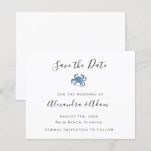 Cartões de Save the Date de Casamento Caranguejo A
