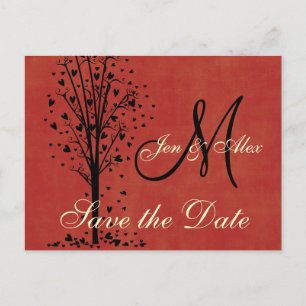 Cartões de Save the Date de Casamento com Árvore d
