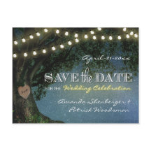 Cartões de Save The Date de Casamento com Carvalho