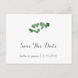 Cartões de Save The Date de casamento com Eucalipt