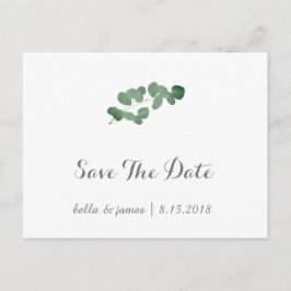 Cartões de Save The Date de casamento com Eucalipt