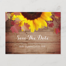 Cartões de Save the Date de Casamento com Girassói