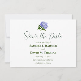 Cartões de Save the Date de Casamento com Hortênsi