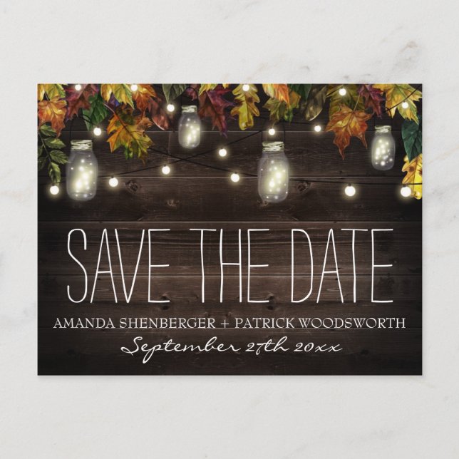 Cartões de Save the Date de Casamento com Jarra de (Frente)