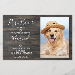 Cartões de Save the Date de Casamento de Pet Rústi