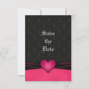 Cartões de Save the Date de casamento em damasco r