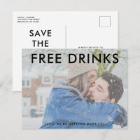 Cartões de Save the Date Engraçados com Foto Opaca