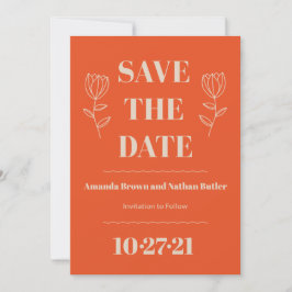 Cartões de Save the Date Personalizados Retro Mini