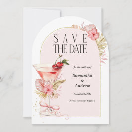 Cartões de Save the Date Tropicais Aquarela