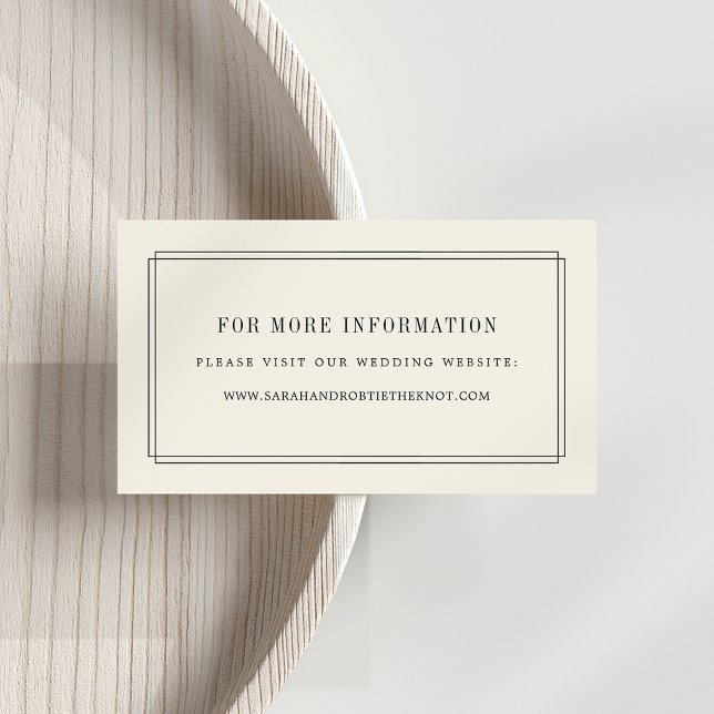 Cartões de Site de Casamento de eternos | Ecru (Criador carregado)