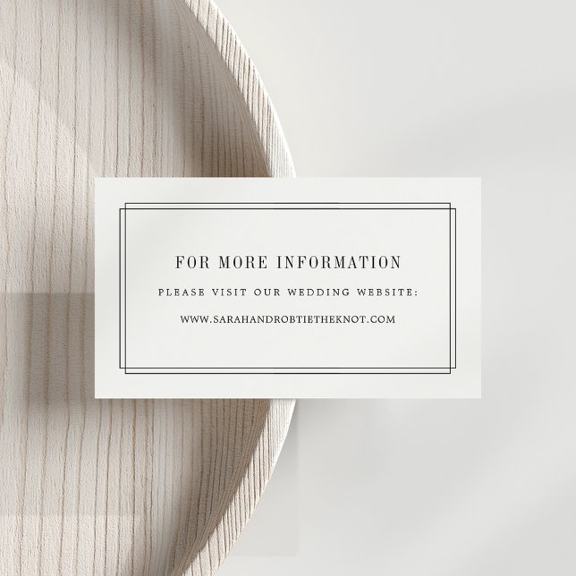 Cartões de Site de Casamento de eternos | Preto e  (Criador carregado)