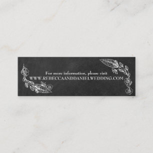 Cartões de site de casamento floral desenhados à m