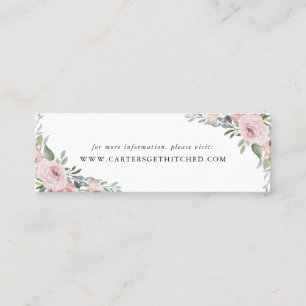 Cartões de Site de Casamento Floral Rosa Poeira pa