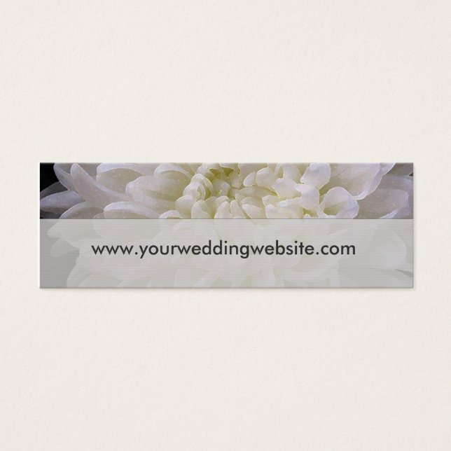 Cartões de sites de casamento brancos (Frente)