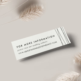 Cartões de Sites de Casamento de Linhagem | Preto 