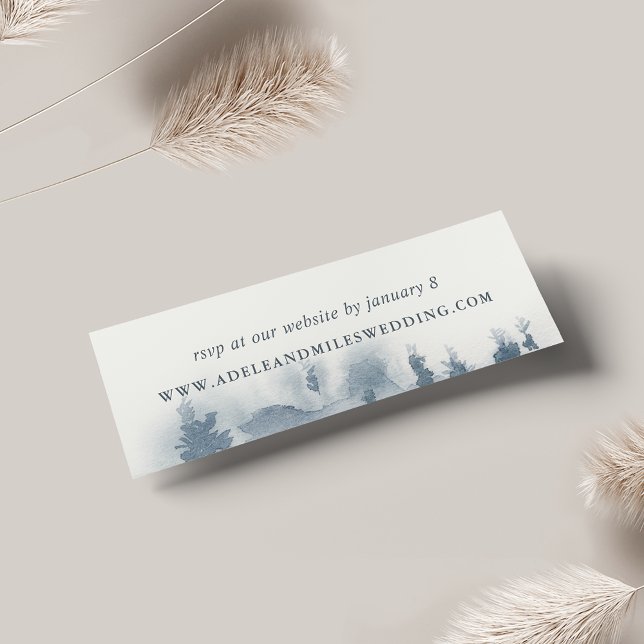 Cartões de Sites de Casamento em Neve | Mini (Criador carregado)