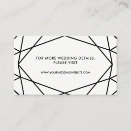 Cartões de sites de casamento geométrico preto-e-b