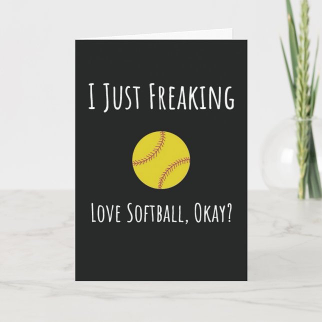 Cartões De Softball Engraçados Para Cuja Fatia De  (Frente)