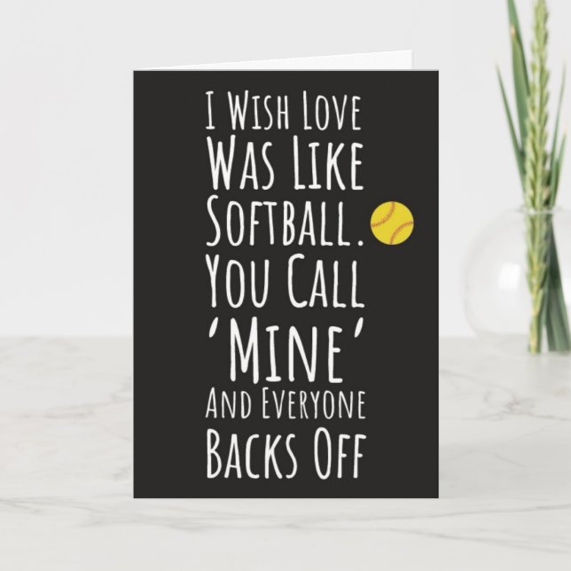 Cartões de Softbol Fofos Atleta Atlético Para Meni (Frente)