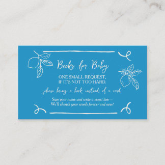 Cartões de Solicitação de Chá de fraldas de Limão 