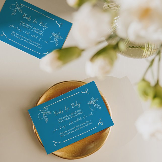 Cartões de Solicitação de Chá de fraldas de Limão  (Criador carregado)