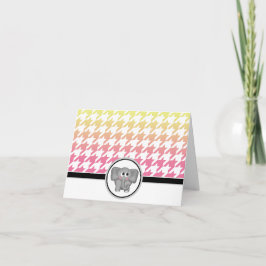 Cartões de som amarelo-rosa-amarelo-elefante