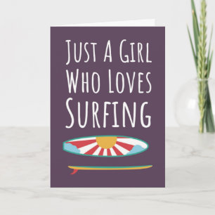 Cartões de Surf Cor-de-Rosa Fofos Para Meninas Beb