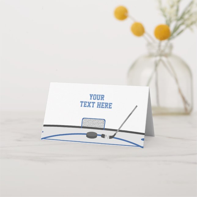 Cartões de Tenda de Tema de Hóquei (Frente)