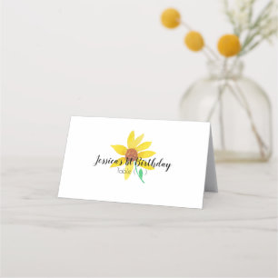 Cartões de Tenda Florais de Aquarela Girassóis Sim