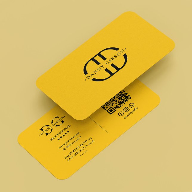 Cartões de Transporte Taxi Driver Monograma G Amar (Transport Cab Taxi Driver Monogram G Bright Yellow Business Card
)