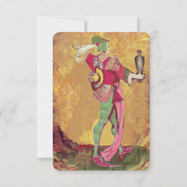 Cartões de Tribunal Alemão Anticos Tarots/Página d (Frente)