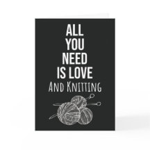 Cartões de Tricô Simples e Fofos Artefato de Fio