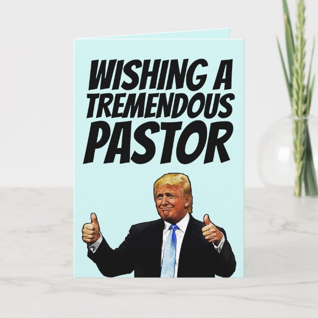 CARTÕES DE TRUMP DE ANIVERSÁRIO DO PASTOR (Frente)