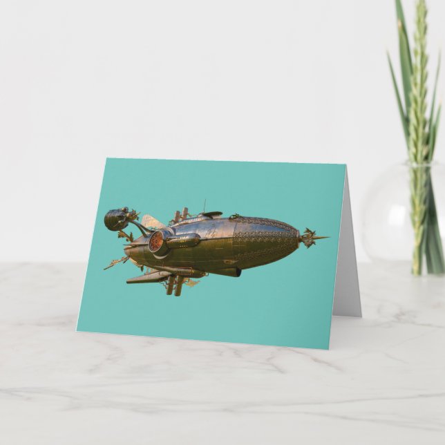 CARTÕES DE VAZIO BLIMP ZEPPELIN STEAMPUNK (Frente)