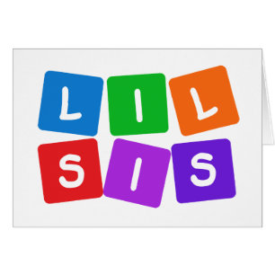 Cartões de vazio personalizados do Little Sis
