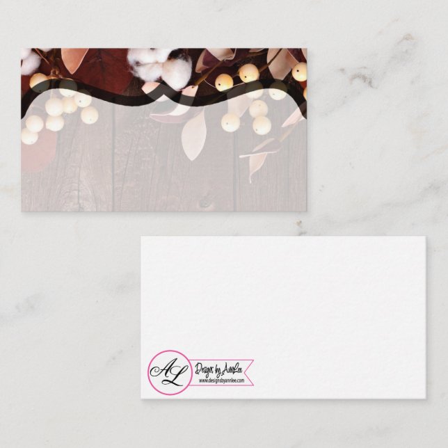 Cartões de vazio Ramificação de Algodão no Pedaço  (Frente/Verso)