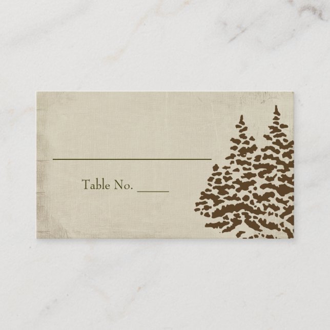 Cartões De Vintage Evergreen Wedating (Frente)